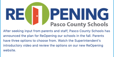 Plans to Reopen Pasco County Public Schools