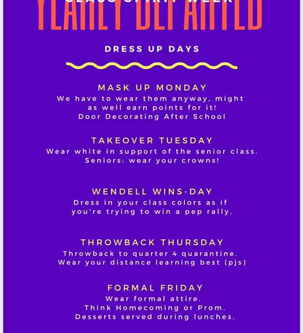 Yearly Departed Spirit Week March 8-12