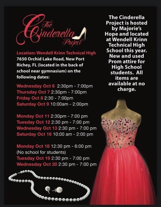 For anyone looking for Homecoming/Prom attire, consider the Cinderella Project if there is a need!